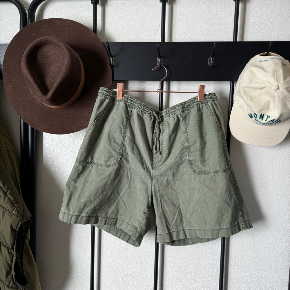 L.L. Bean Olive Green Cotton Drawstring Women’s Shorts